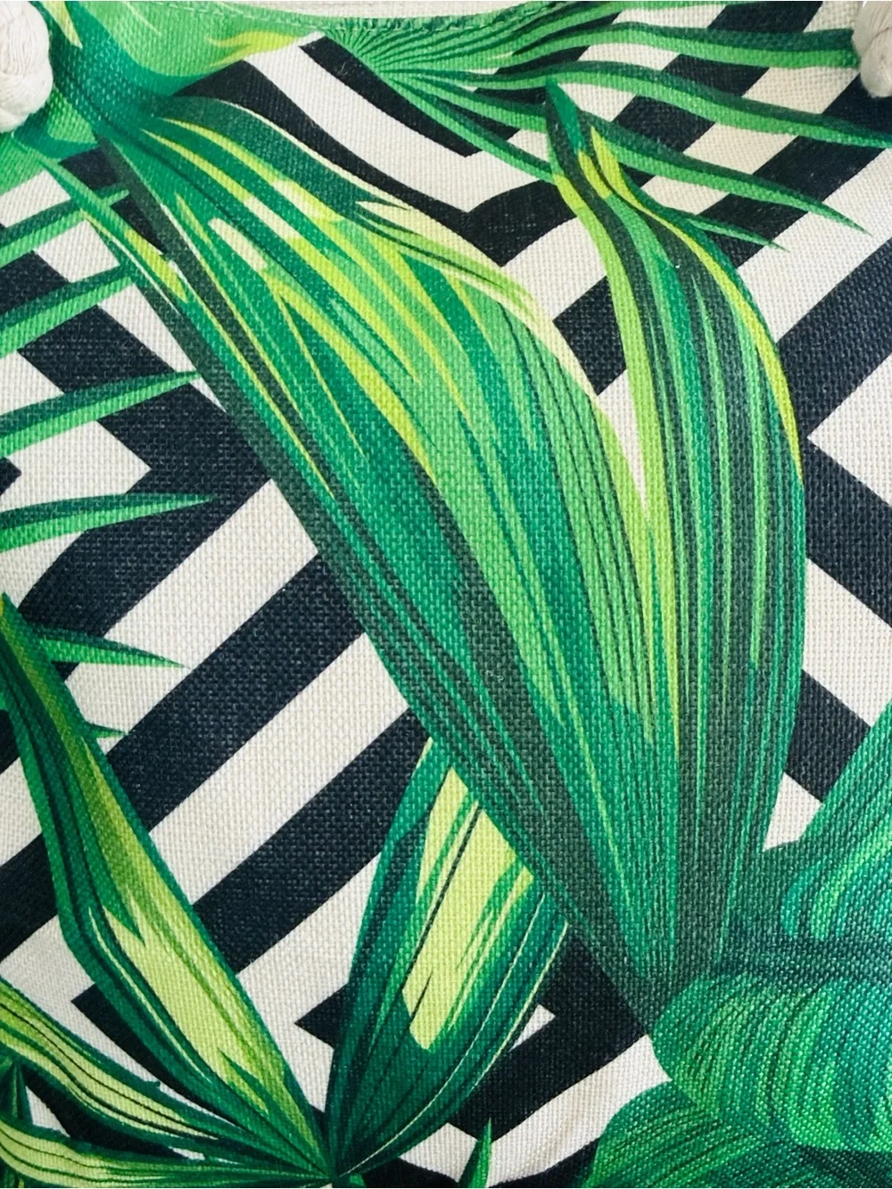 SPACIOUS 🌴💚TROPICAL💚🌴 ROPE HANDLE EXTRA LARGE BEACH TOTE BAG 🌟NEW🌟